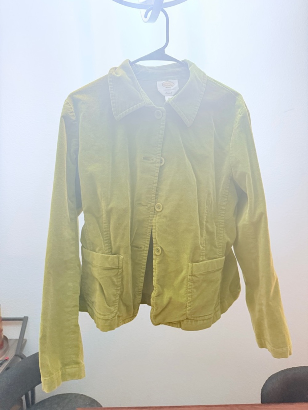 Talbots Olive Corduroy Button-Front Jacket
